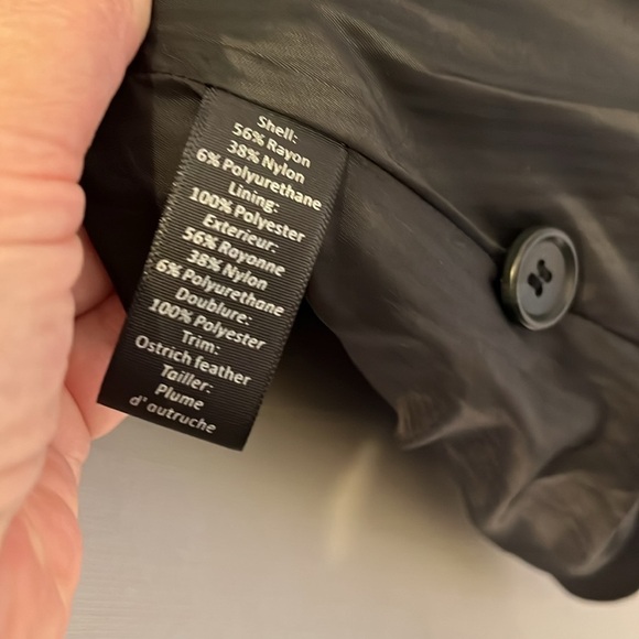 NWOT Elizabeth and James Ostrich feather blazer - Picture 8 of 12